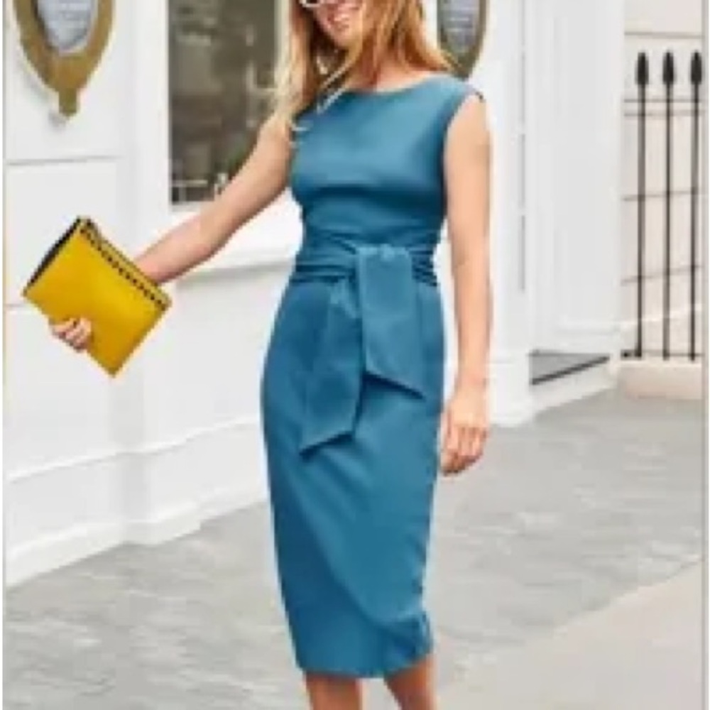 NWT Boden Jessica Midi Knit Pencil Dress with Tie Waist - Picture 4 of 4